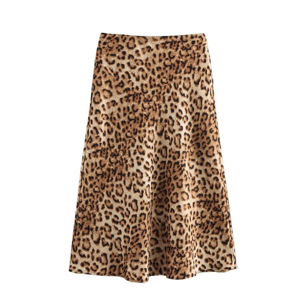 2025 Spring Women's Casual Elastic Waist Midi Skirt - European & American Fashion Style