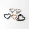 5pcs Black Gold Silver Carabiner Heart Snap Clasp Clip Push Trigger  Purses Handbags Buckles