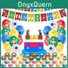 Костюм для вечеринки в честь дня рождения Super Mario для детей Особенности: Разноцветные шары и веселый баннер для празднования