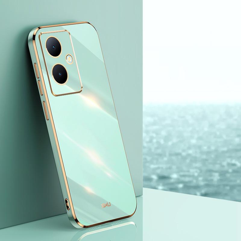 For Vivo V29 Lite Case Luxury Square Plating Vivo V2244 Phone Case ShockProof Silicone Back Cover Fundas