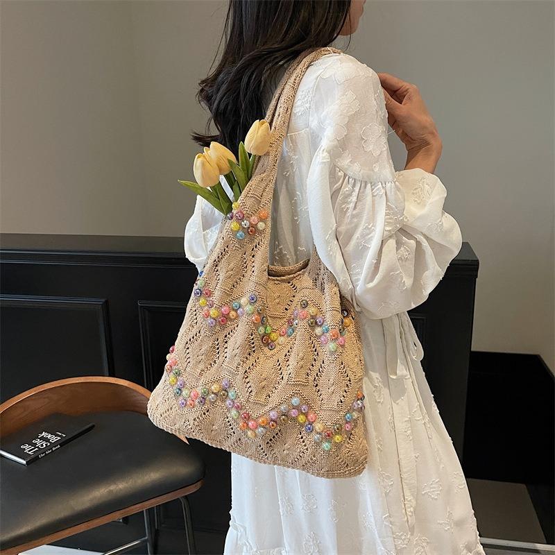 Ленивый ветер большая сумка женская новая популярная модная вязаная сумка через плечо большая вместимость сумка-тоут для поездок на работу