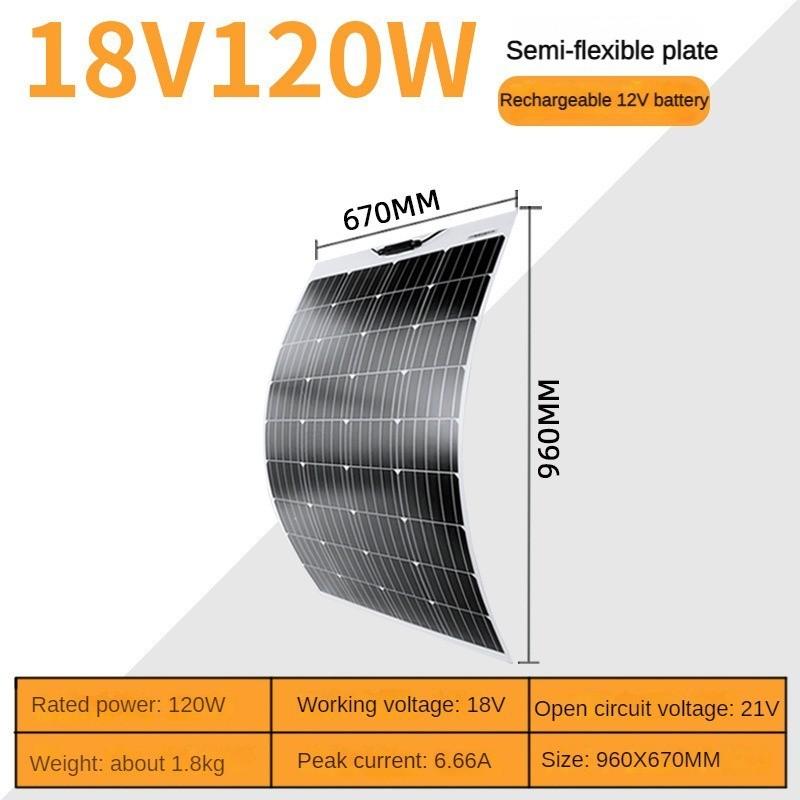 Новая гибкая солнечная панель 18 В бытовой фотоэлектрический модуль монокристаллическая солнечная панель система генерации электроэнергии