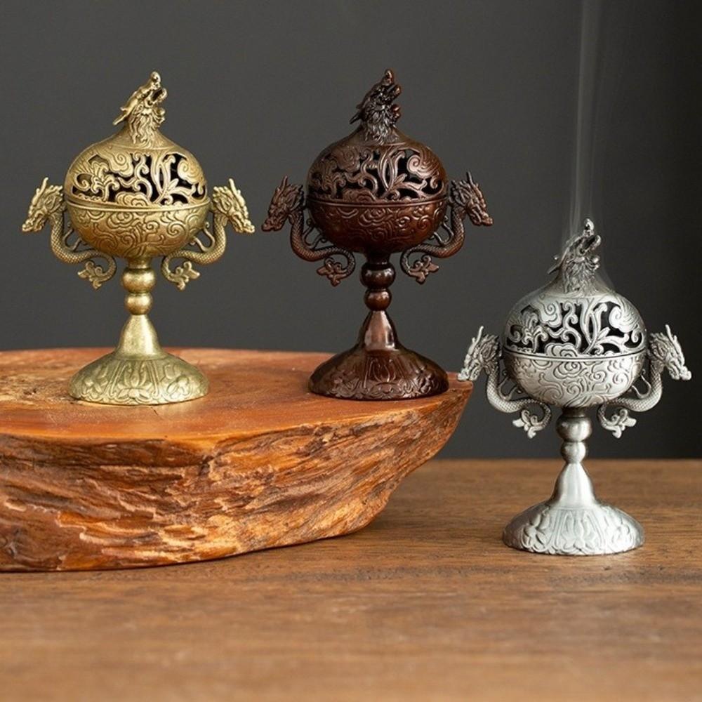 Vintage Metal Incense Holder Handmade Sandalwood Incense Burner Aroma Burner Tea Ceremony