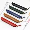 PU Leather Handmade Pencil Case Pen Cover Holder Stationery Creative Zipper Pencil Storage Bag Protective Cover School Supplies