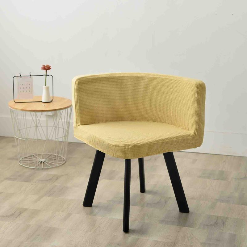 Треугольный чехол на стул Эластичный Полностью обернутый Изогнутый Утолщенный Моющийся Интегрированный с спинкой Домашний Ресторан Полукруглый Чехол на табурет