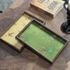 Chinese Style Bamboo Leaf Serving Tray Wooden Jewelry Storage Tray  Living Room