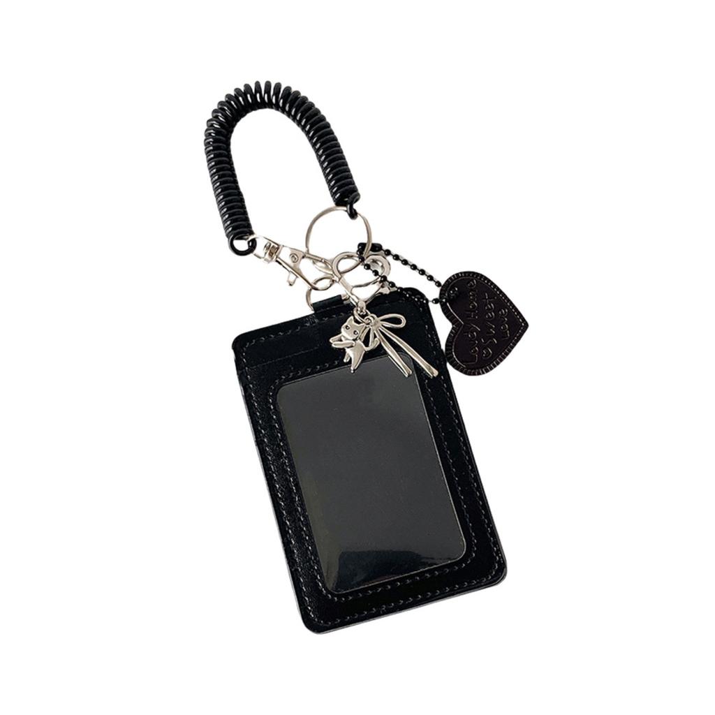 Черный кожаный трехдюймовый держатель для карт Студенческий держатель для визиток для фанатов Звездный держатель для карт для путешествий для девушек