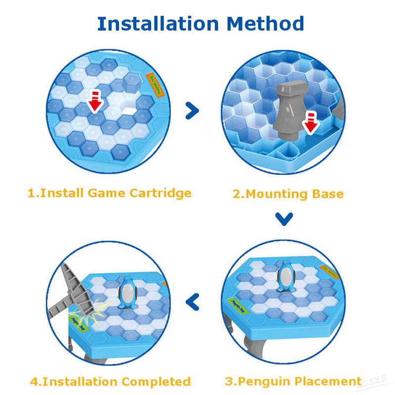 Спасите пингвина в ловушке, ледокол, молоток, семейная забавная настольная игра