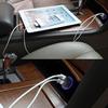 Универсальное автомобильное зарядное устройство 12-24 В с двумя USB-портами 3,1 А и светодиодной подсветкой для Samsung iPhone AVE