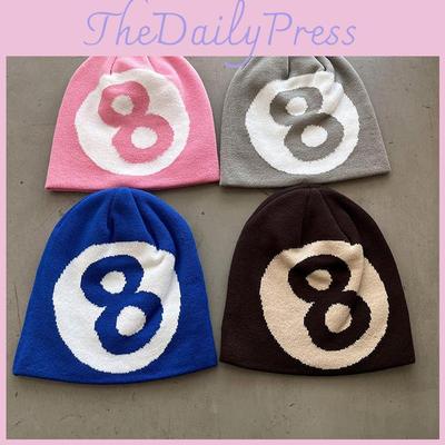 Панк Уличная Акриловая Вязаная Шапка с Теплом для Повседневной Зимней Носки