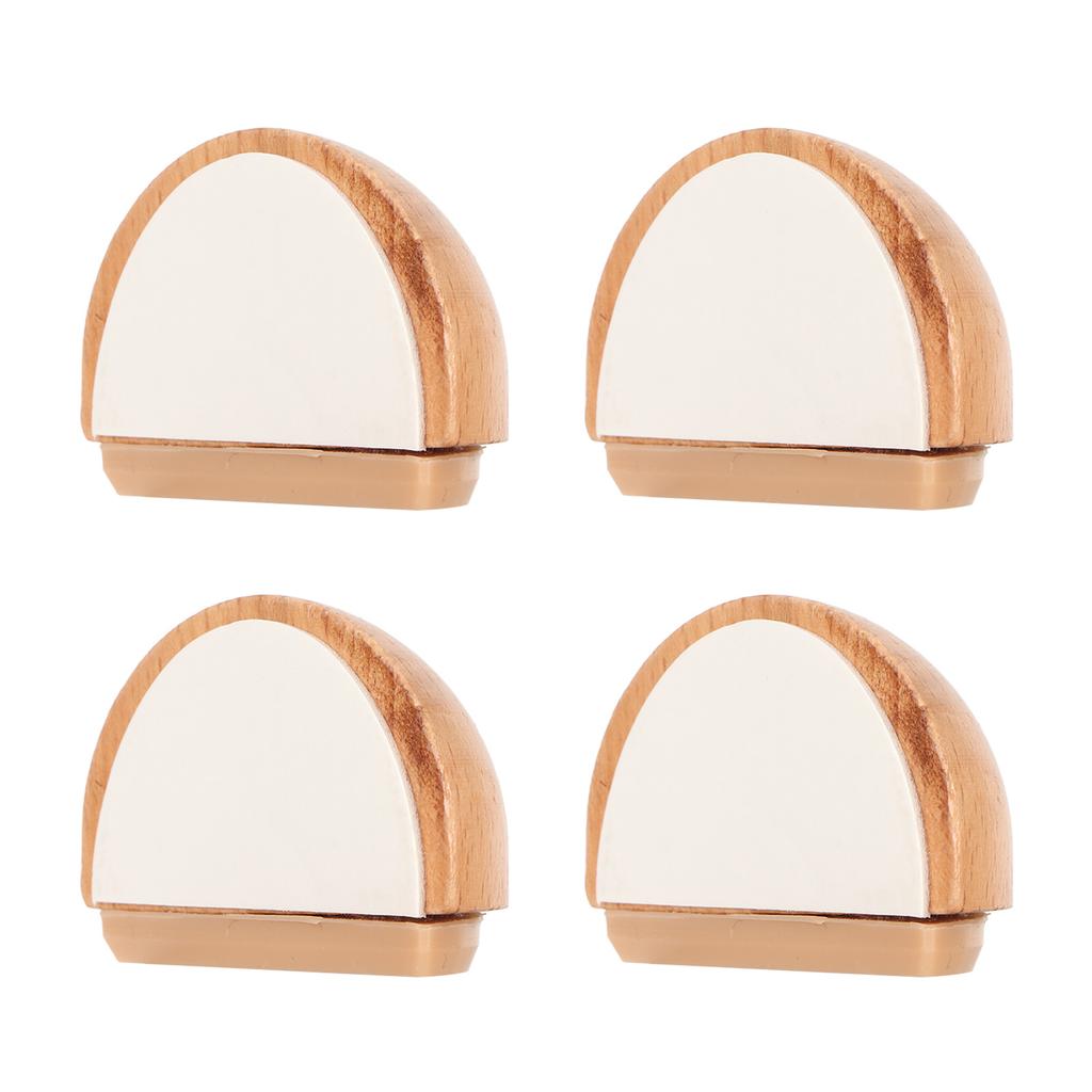 4 шт. Деревянный дверной стопор многоцелевой бесшумный предотвращает столкновение сверление бесплатно амортизирующий дверной пробой