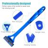 Men Back Shaver with 2 Heads Brush Folding Long Handle Bath Shower Back Hair Trimmer Manual Wet Dry Body Hair Remover Grooming Tools