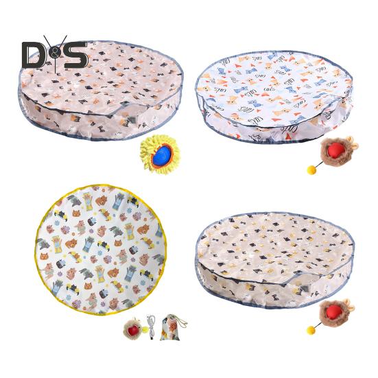 Интерактивные игрушки для кошек, живущих в помещении. Быстро катящийся мяч для игры в прятки. Мячи для кошек с 28-дюймовым игровым ковриком. Развлечения для кошек в помещении.