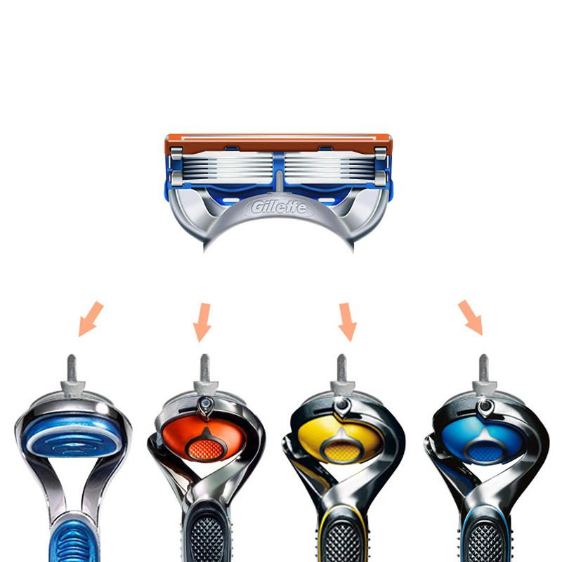 4 шт. оригинальные мужские 5-слойные бритвенные лезвия, сменные лезвия, ручные безопасные лезвия