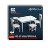 Смоляной набор Spallach scale со столом и стулом 2 и стулом 2 SPU18772 1/72 (х 1) (x каждый) (x каждый) (модель диорамы)