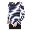 Comme des Garçons PLAY (WMNS) COMME des GARCONS PLAY Полосатая футболка с маленьким логотипом, длинный рукав 'Синий Белый' Женская AZ-T009-051-1