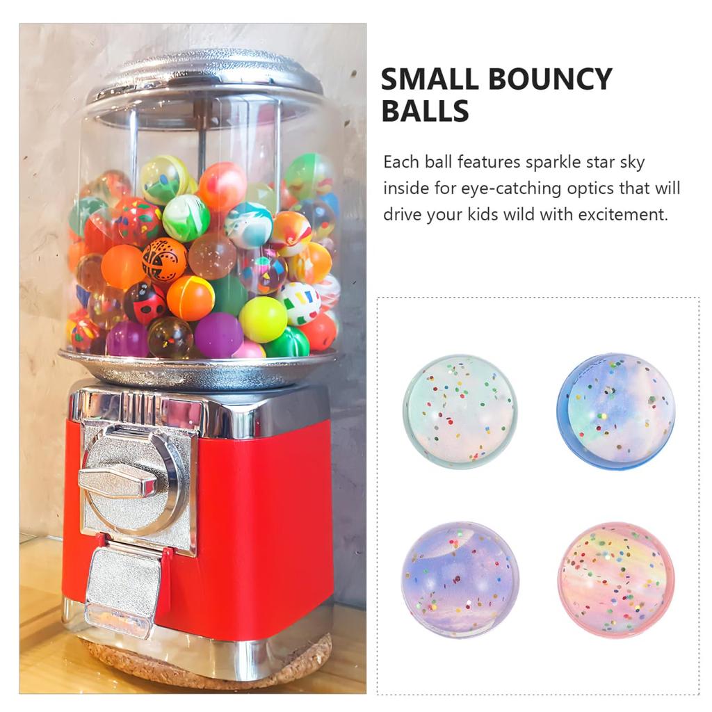 TOYANDONA Набор из 25 штук прыгучих мячиков диаметром 1,26 дюйма, с блестящими звездами, светящиеся прыгучие резиновые игрушки для подарков на детский праздник, идеально подходят для помещений и
