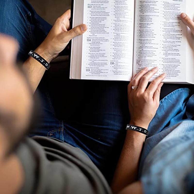 4 шт. плетеных браслетов WWJD Что бы сделал Иисус? Религиозные христианские браслеты WWJD для сбора средств