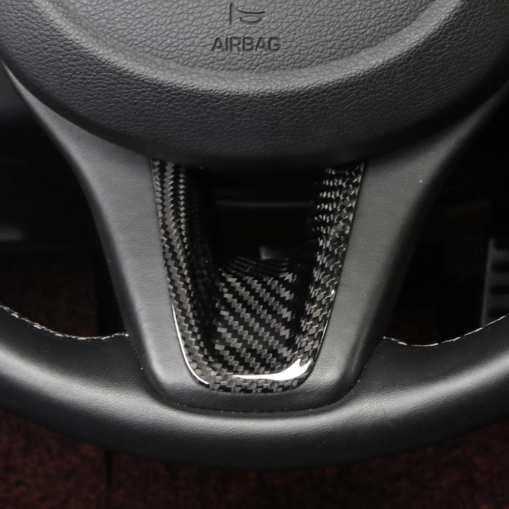 Car Decoration Carbon Fiber Steering Wheel Cover For Genesis G70 -2026 Carbon Fiber Red Styling Interior Accessories