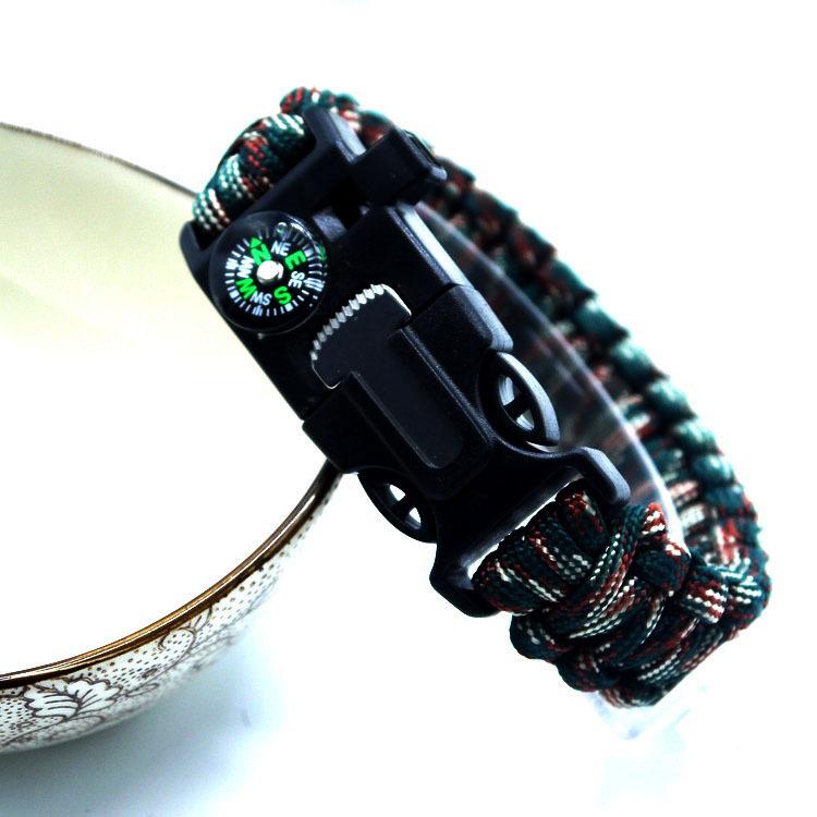 7-ядерный браслет выживания: Многофункциональная веревка для приключений на открытом воздухе с компасом