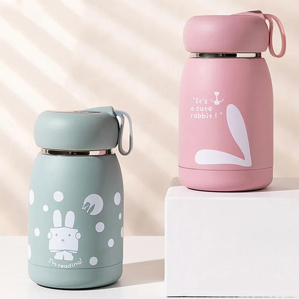 Cute Portable Mini Thermos Bottle Thermoses Stainless Steel Coffee Cup Insulation Cup Vacuum Flasks Water Bottle Gift Chioces