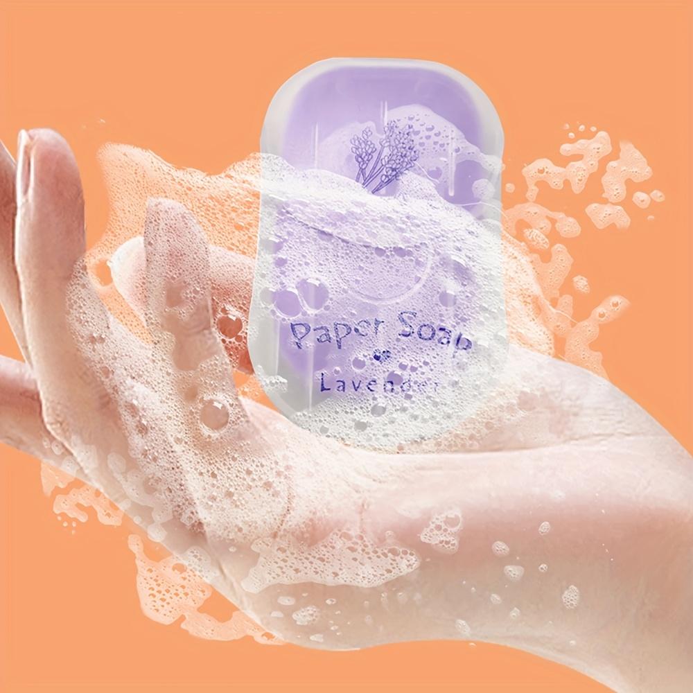 Portable Hand Soap Sheets for Travel | Dissolving Cleanser Wipes | Alcohol-Free | On-the-Go 50 sheets/box