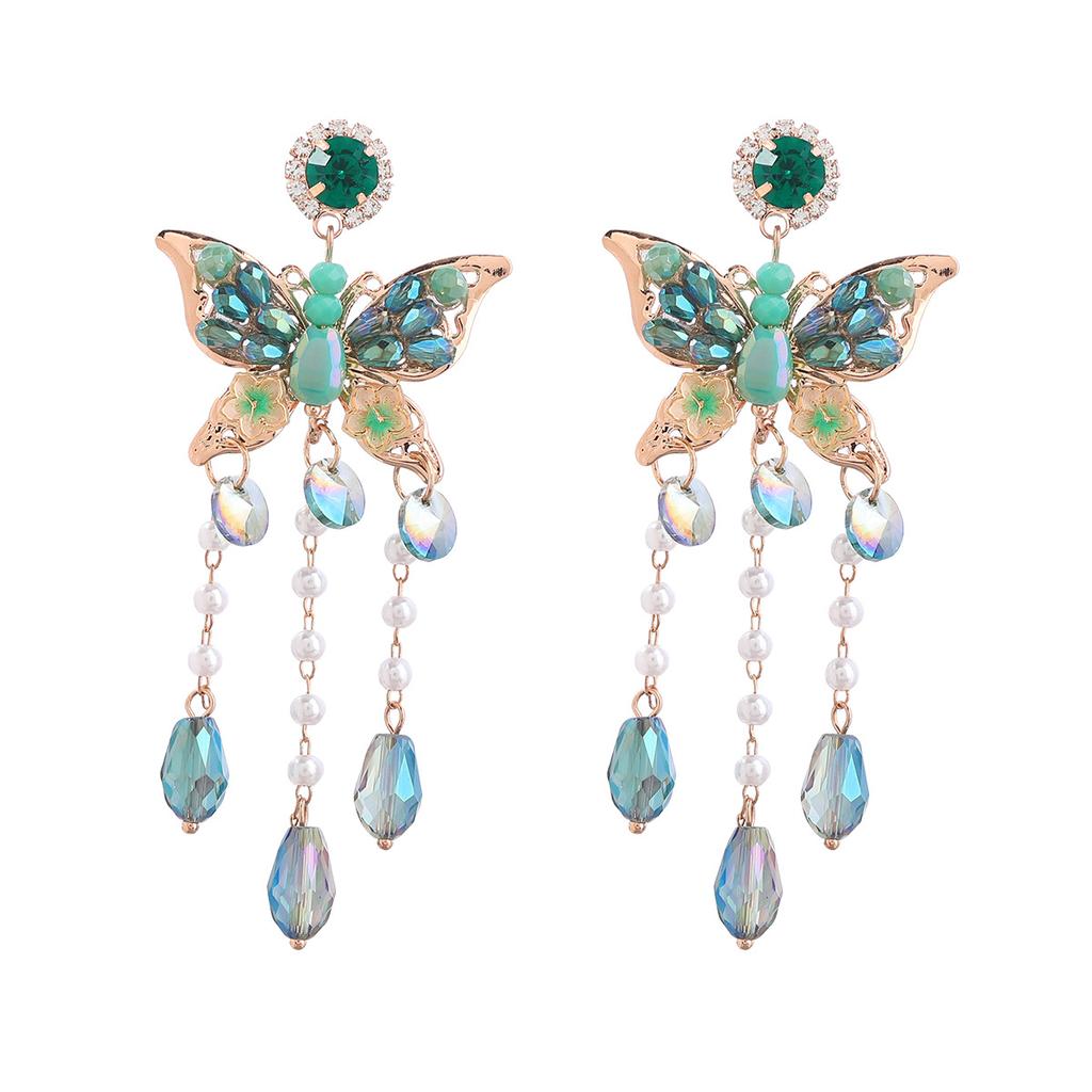 Female Trendy Butterfly Tassel Earrings