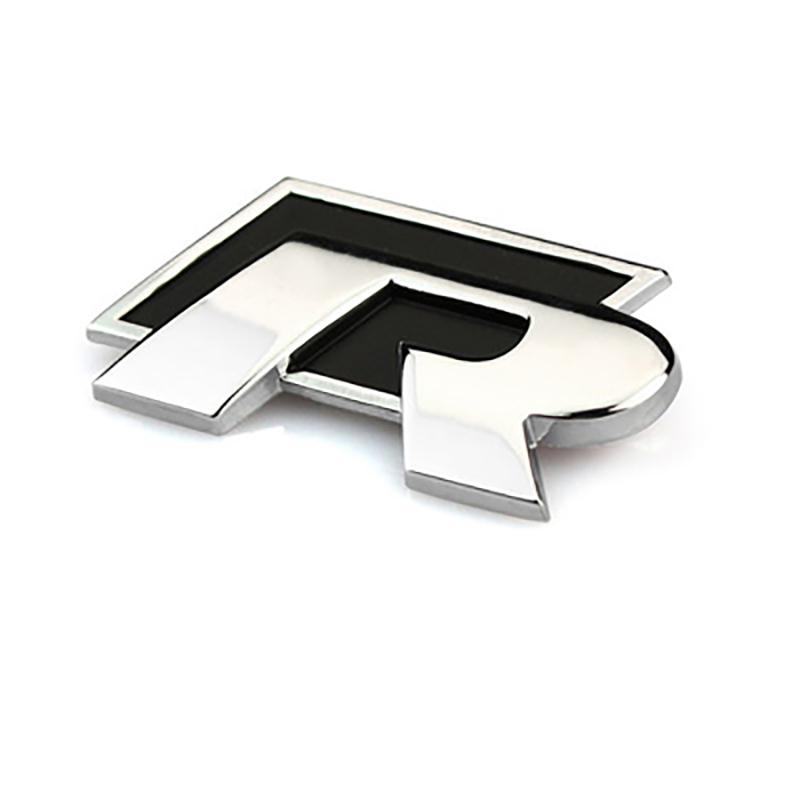 AABIP1 3D Metal Car Body Sticker RLine R Emblem Sticker For Volkswagen Passat b6 Golf Amarok T5 Phaeton Polo Car Body Decoration Paster