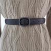 Solid Genuine Color Leather Belt Women Alloy Closure Fashion Wardrobe Summer