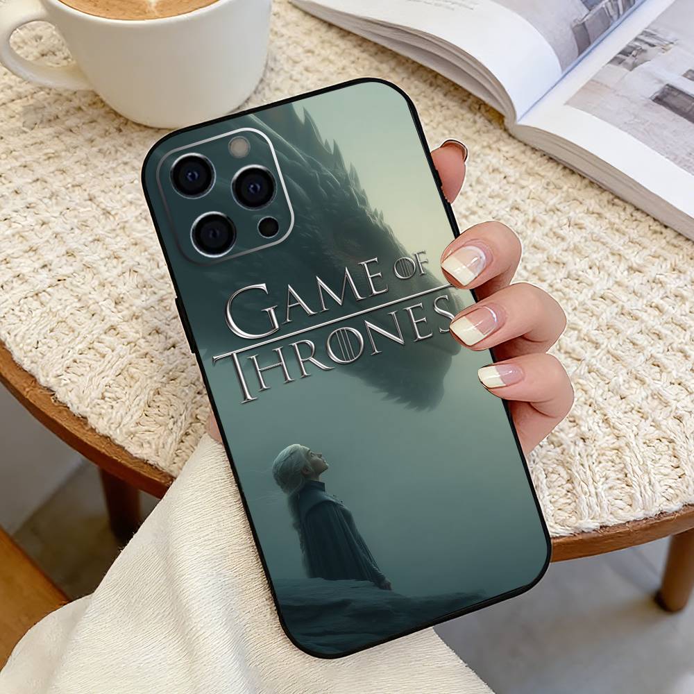 DM-game of Dragon Mothers Phone Case For iPhone 17,16,15,14,13,12,11 Plus,Pro Max,XS,Soft Silicone Black Cover
