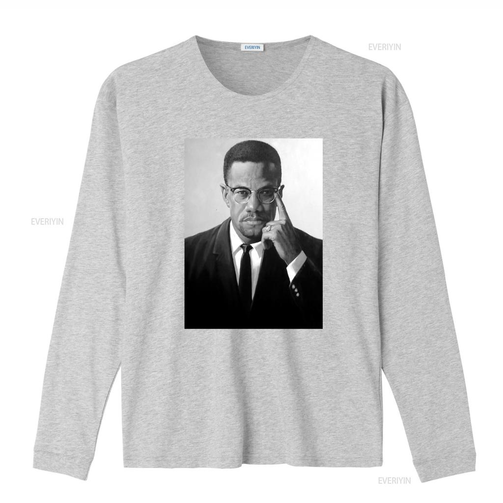 Malcom X Tribute African American Pride Black History Month Lives Matter T Shirt vintage Washed streetwear Stretched Slightly