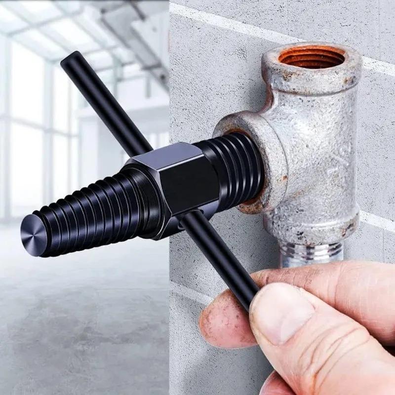 Double Head Tap Faucet Valve Screw Extractor Set Dual-use Water Pipe Screw Removal Tool Broken Bolt Remover Plumbing Tools Set