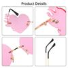 UV400 Protection Flame Love Sun Glasses Rimless Party Favor Eyewear  for Women & Men