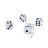 100Pcs Mini White Dice Set - 5Mm 8Mm 10Mm 12Mm 14Mm 16Mm D6 Sizes Square-Edged With Black Dots For Board Games