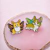 Charming Alloy Brooch In Cute Dog Design From Cartoon Animal Butterfly Series For Trendy Outfits