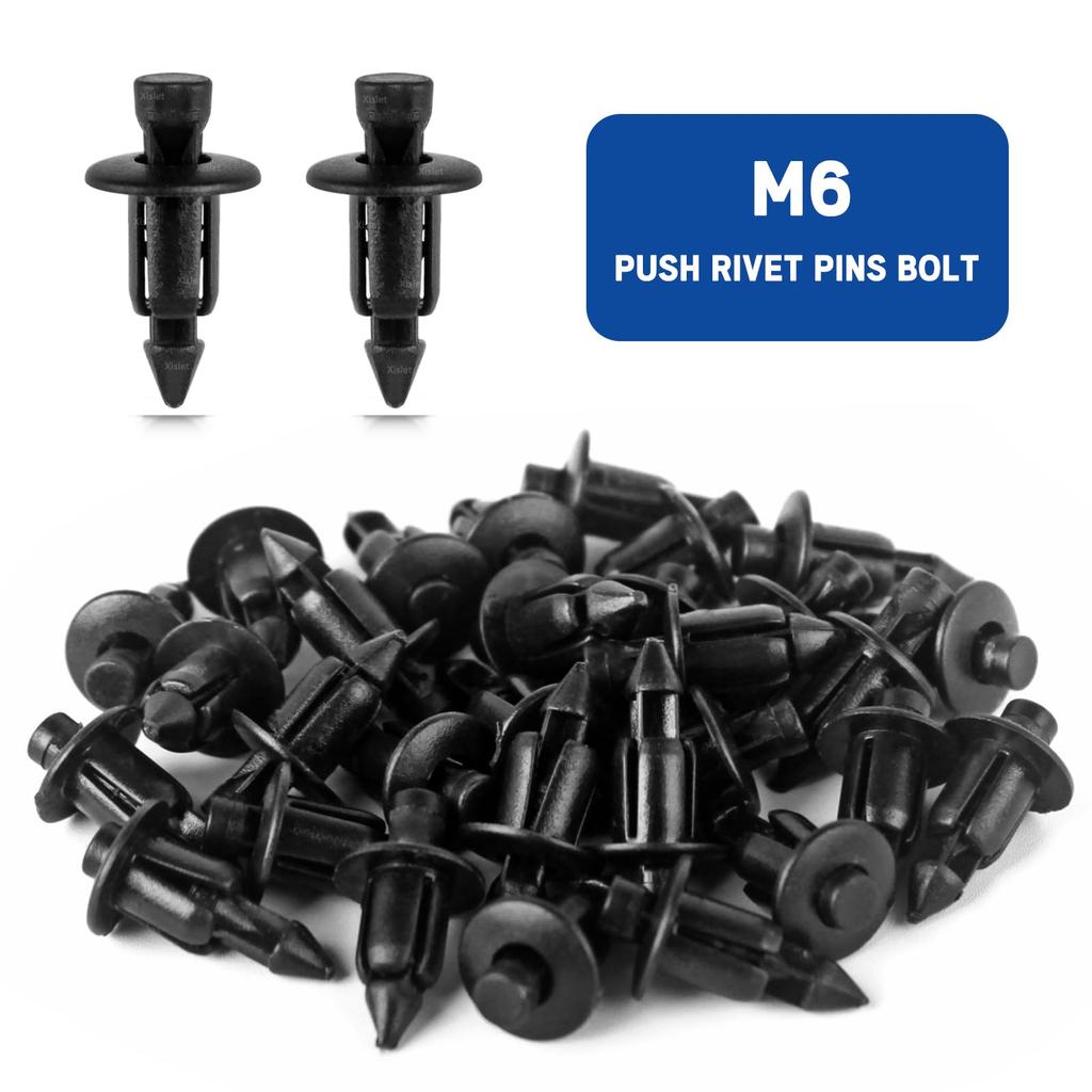 Xislet 120pcs Plastic Fender Clips Body Rivets for UTV ATV Motorcycle Sport Bike Push