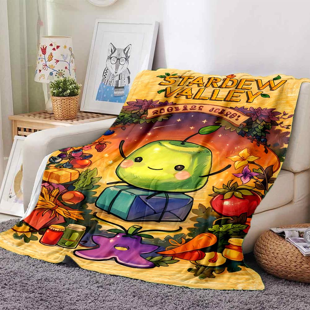 1pc Blanket - game Stardew Valley Print Design,Lightweight Blanket for Sofa,Bed- Soft &Warm,Gift for All Seasons