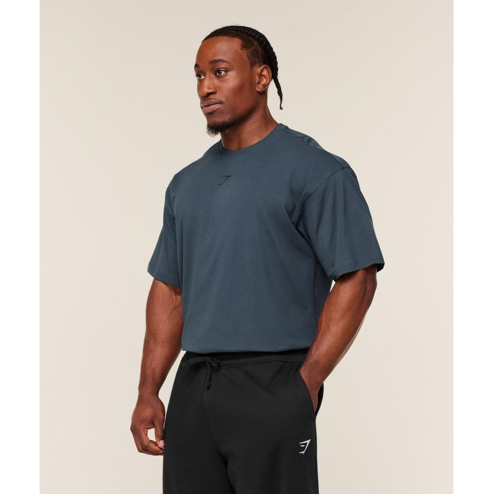 Gymshark Power T shirT Gs sTealTh Blue A4b9w Ud6s