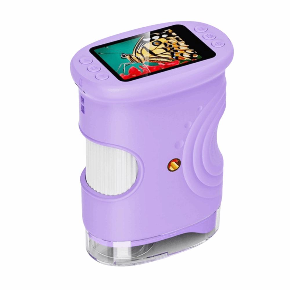 Portable Pocket Microscope 2 Inch IPS Screen Mini Microscope Kids Microscope  for Children