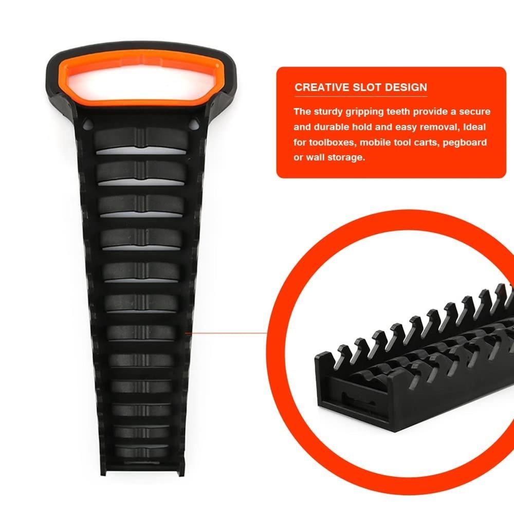 Ratcheting Design Wrench Organizer Carrying Handle Tool Trays Storage Rack Workshop Organization