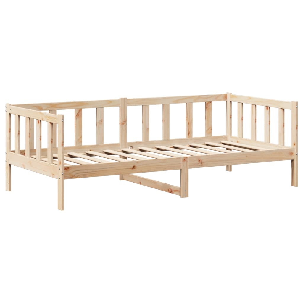 Daybed with Canopy 80 x 200 cm Solid Pine Wood