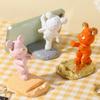 Cute Bear Shape Desktop Decoration Ornaments Resin Crafts Modern Minimalist Mobile Phone Holder Phone Stand
