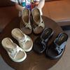Casual Platform Slippers for Women Shoe Summer Broadband Weaving Thick Soled Comfortable Beach Sandal Slides