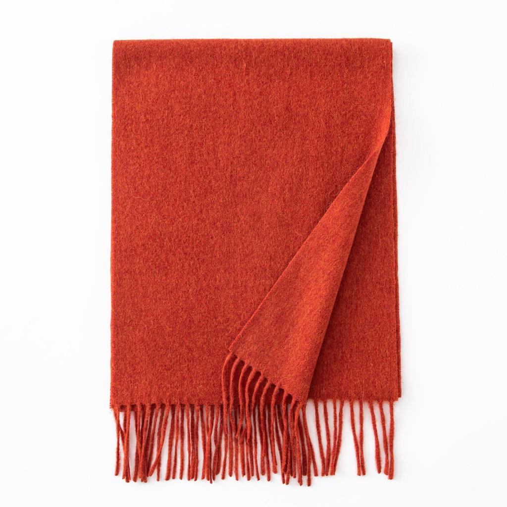 Thickened Autumn and Winter Plaid 100 Wool Scarf Atmosphere Women's All-match Fashion Warm Wool Scarf Comfortable Shawl