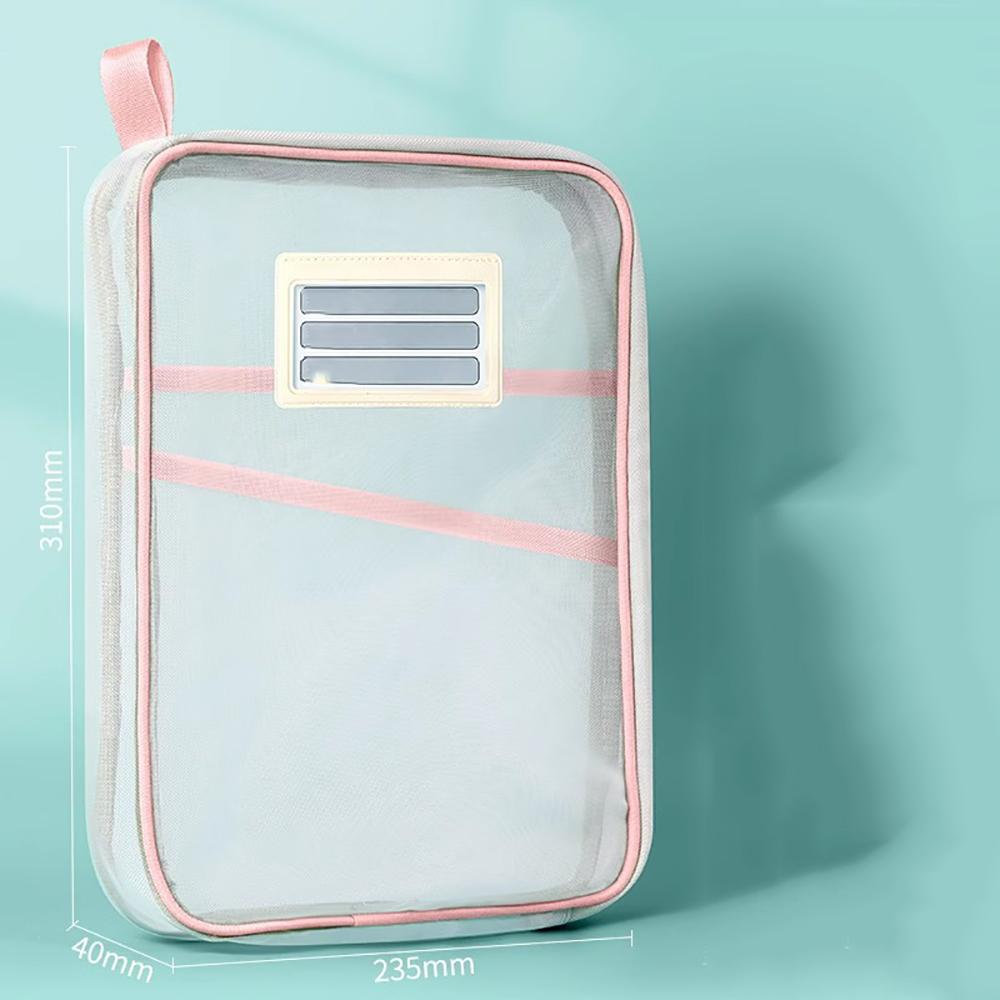 Сумка для хранения канцелярских принадлежностей формата А4, двухслойная сетчатая сумка на молнии, большая вместимость, школьные канцелярские принадлежности, органайзер, папки