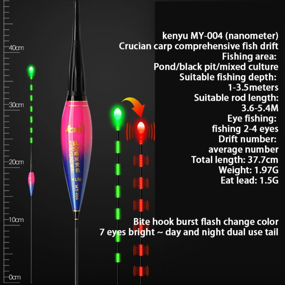 1pc Luminous Smart Fishing Led Light Float Color Change Gravity Sensing Chip Float Rock Fishing