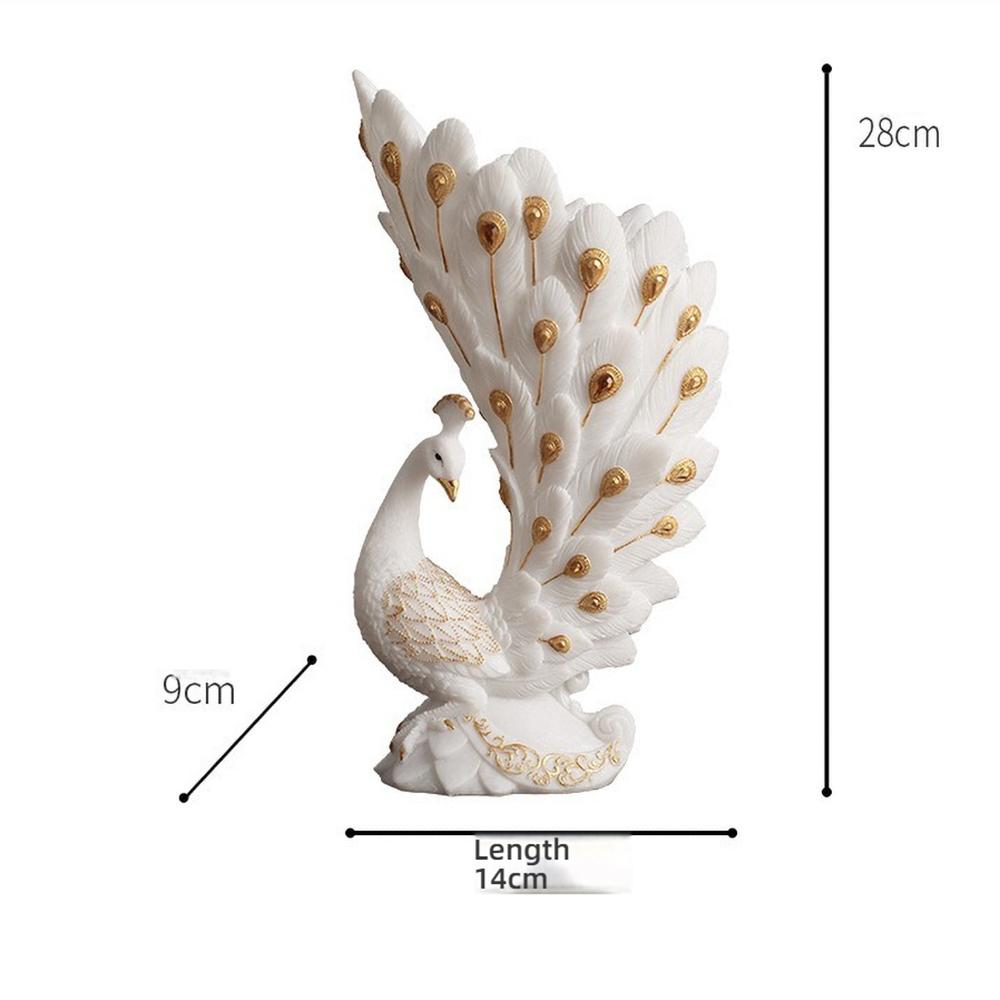 Минималистичная скульптурная ваза «Павлин», Роскошная ваза из смолы с золотой отделкой для цветов и домашнего декора, Современный арт-объект