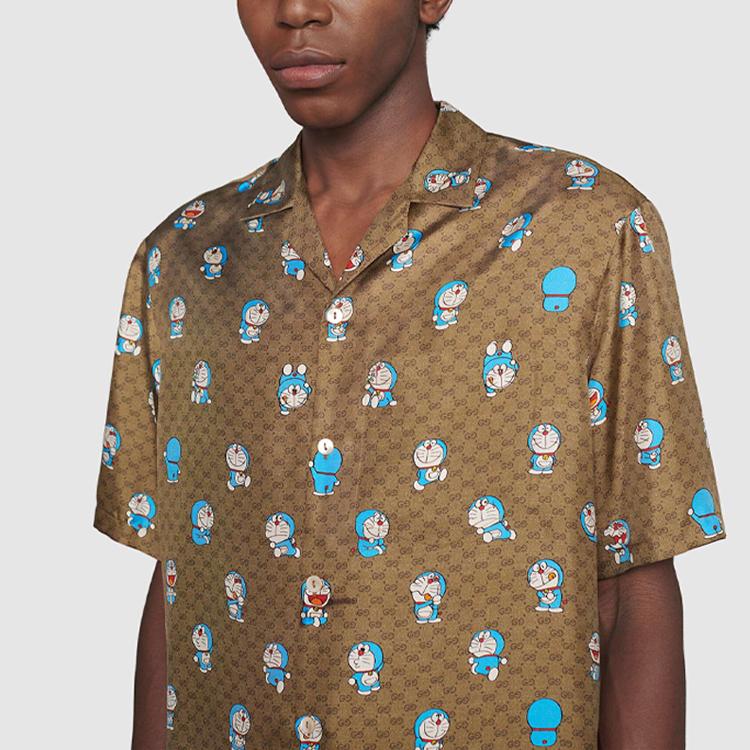 Gucci x Doraemon Gg bowling shirt 654763-ZAGSH-2165