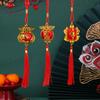 Red Lucky Hanging Lanterns Mini Chinese New Year Lantern Decoration with Tassel for Spring Festival Wedding Party Decor