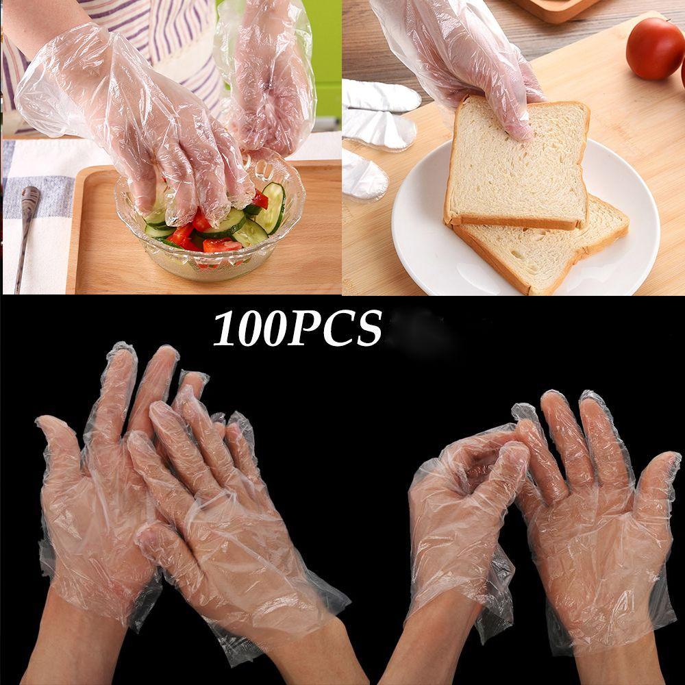 Polyethylene Restaurant Hygiene Kitchen Plastic Clear Disposable Gloves Catering Avoid Direct Touch